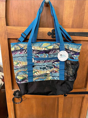 Fishle Fishe Weekender Bag Weekender Bag in Blue & Multicolor NWT